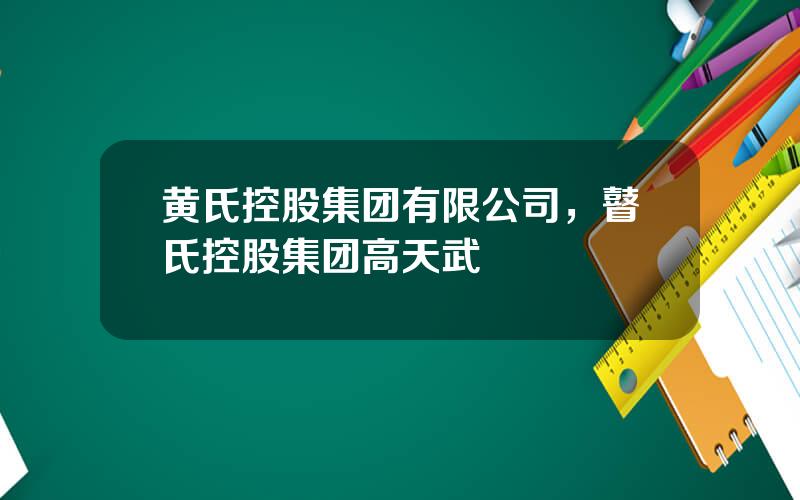 黄氏控股集团有限公司，瞽氏控股集团高天武