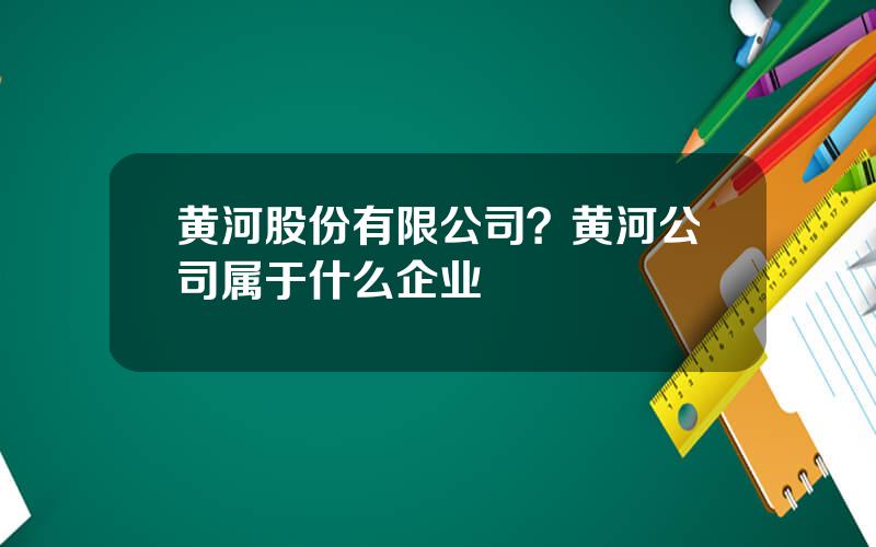 黄河股份有限公司？黄河公司属于什么企业
