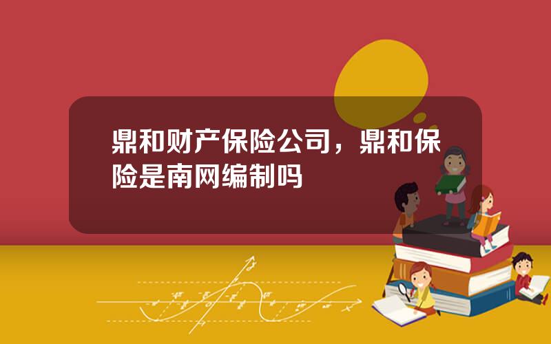 鼎和财产保险公司，鼎和保险是南网编制吗