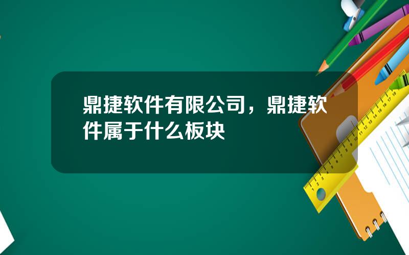 鼎捷软件有限公司，鼎捷软件属于什么板块