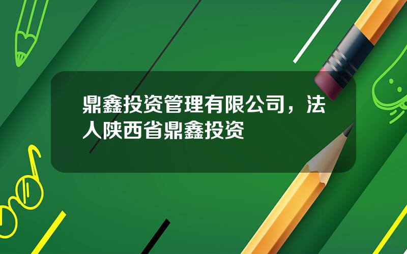 鼎鑫投资管理有限公司，法人陕西省鼎鑫投资
