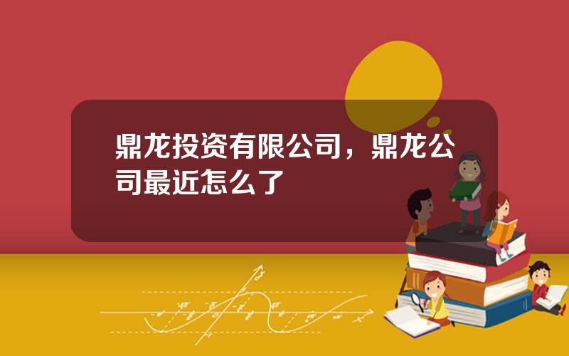 鼎龙投资有限公司，鼎龙公司最近怎么了