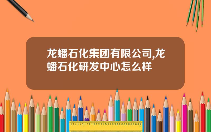 龙蟠石化集团有限公司,龙蟠石化研发中心怎么样