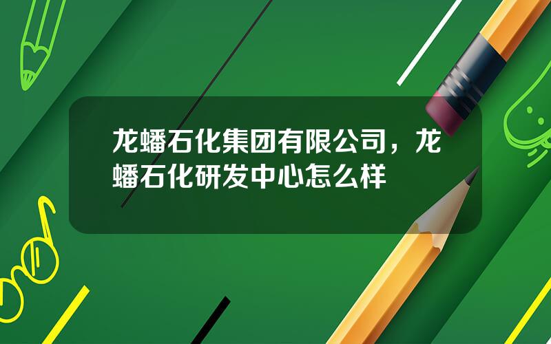 龙蟠石化集团有限公司，龙蟠石化研发中心怎么样
